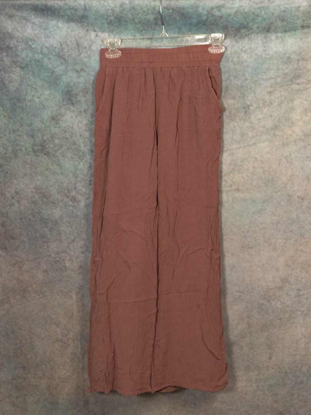 Forever 21 Warm Brown Flowy Linen Pants - Small - Vacay Ready - Picture 1 of 7